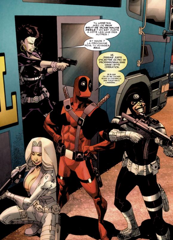 Image issue d'un comics Deadpool à savoir Deadpool il faut soigner le soldat Wilson