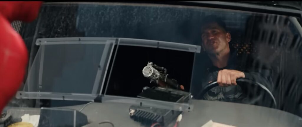 Image issue du trailer de Spider-Man Brand New Day mettant en scène le Punisher 