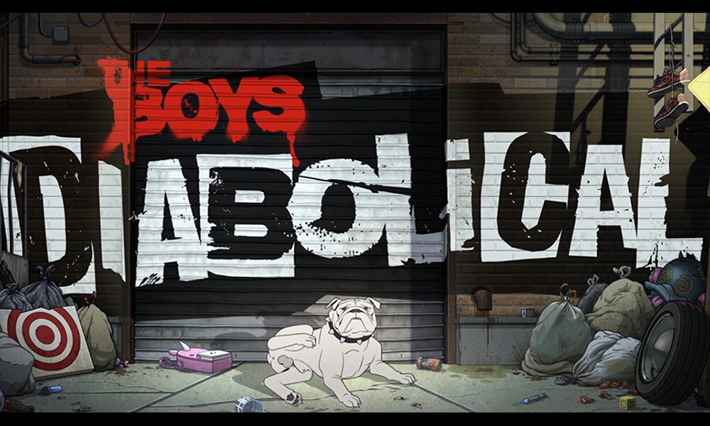 Affiche promotionelle de The Boy Diabolical. Série issue du Vought Cinematic Universe
