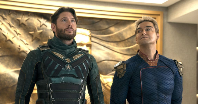 image issue de la série The Boys saison 5 mettant en scène le personnage de Soldier Boy