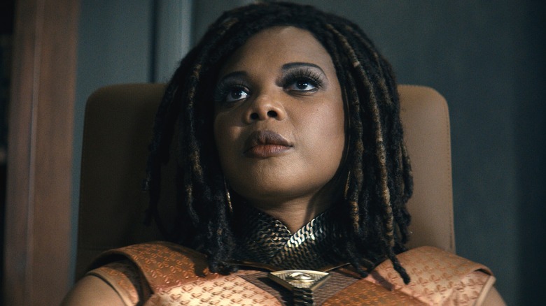 image issue de la série The Boys saison 5 mettant en scène le personnage de Sister Sage